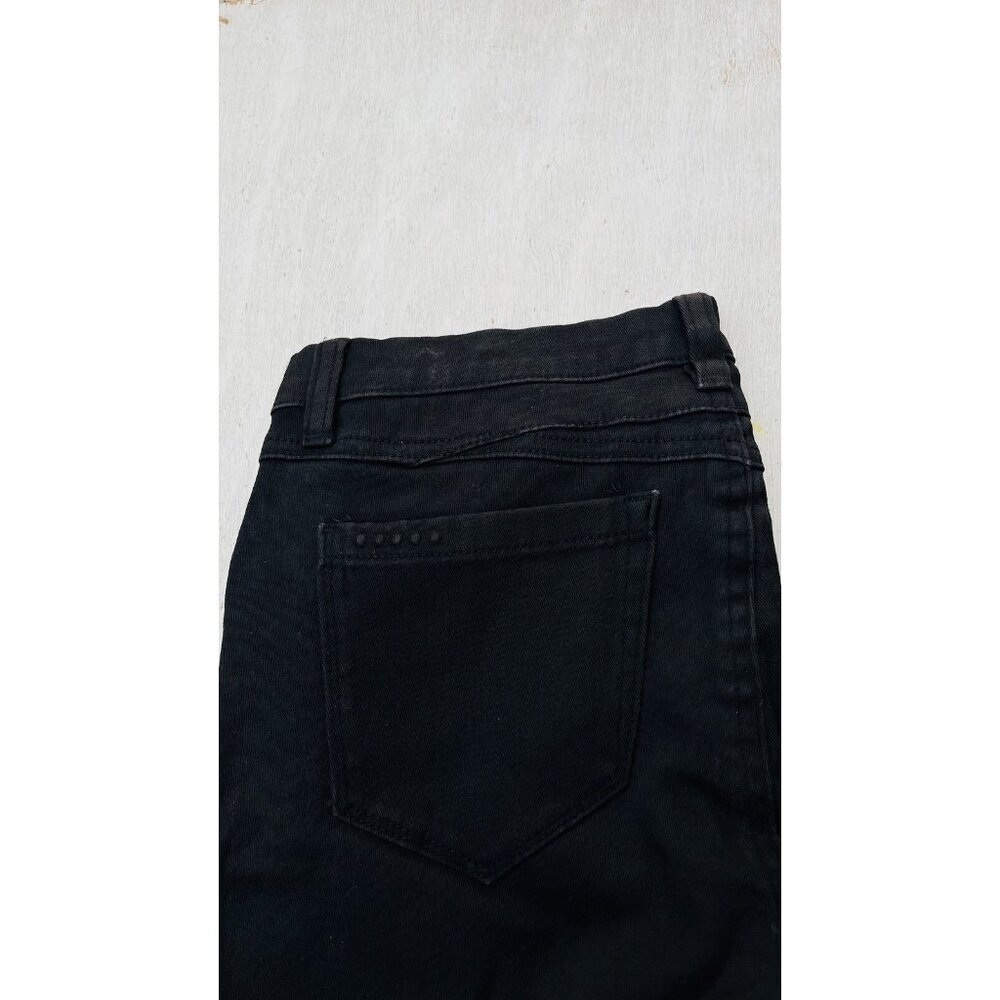 Blank NYC Women's Black Color Block Burgundy Denim Skinny Jeans Size 27 - Picture 8 of 12